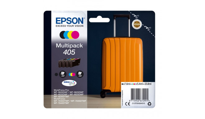 Epson 405 DURABrite Ultra Ink tindikassett 1 tk originaal standardtootlikkus must, tsüaan, magenta, 