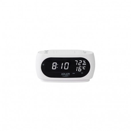 Adler AD 1186W alarm clock Digital alarm clock Black, White