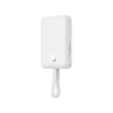 Baseus P10022109223-00 liitium-polümeer akupank 10000 mAh juhtmevaba laadimine valge