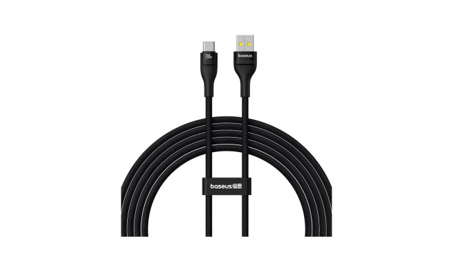 Baseus Flash 2 USB A to USB C kiirlaadimise kaabel 2 m 100 W must