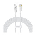 Baseus Gem USB A to USB C kiirlaadimiskaabel 2 m 100 W valge