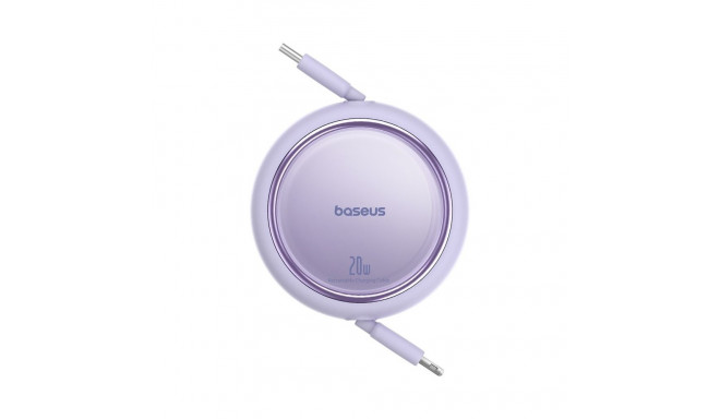 Baseus Free2Pull laiendatav USB-C iP Lightning kiirlaadimiskaabel 1 m 20 W lilla