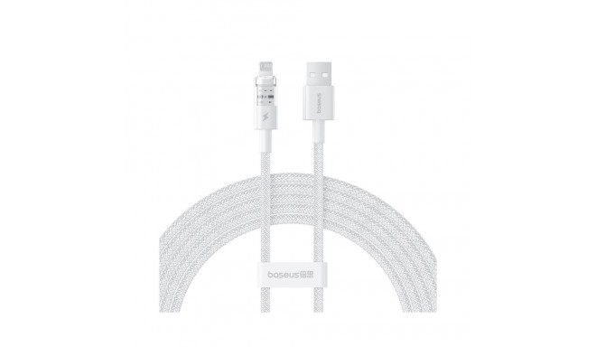 Baseus Gem USB to IP 2.4A kiirlaadimise kaabel 2 m valge