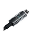 Baseus Gem USB to IP 2.4A kiirlaadimise kaabel 1 m must