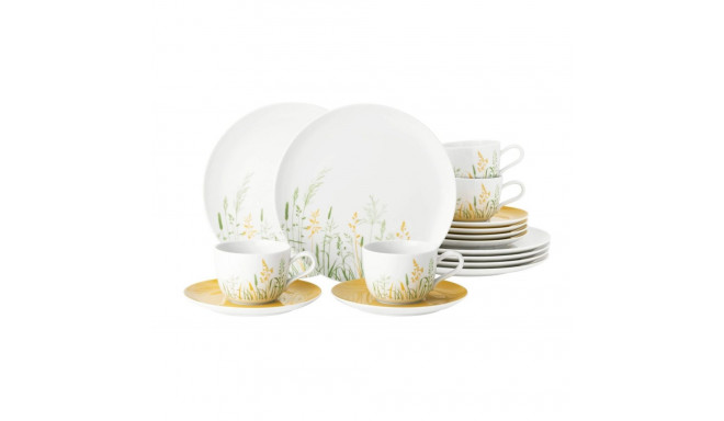 SELTMANN MEADOW GRASSES CURRY Coffee Set for 6 ppl