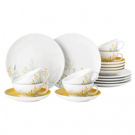 SELTMANN MEADOW GRASSES CURRY Tea service for 6 people