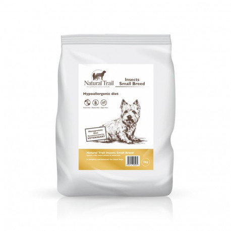Natural Trail putukatega hüpoallergeenne väikest tõugu koerte kuivtoit 2 kg