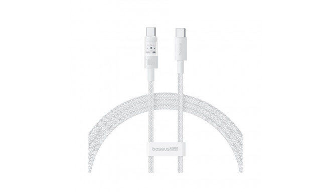 Baseus Gem USB C to USB C kiirlaadimiskaabel 1 m 100 W valge