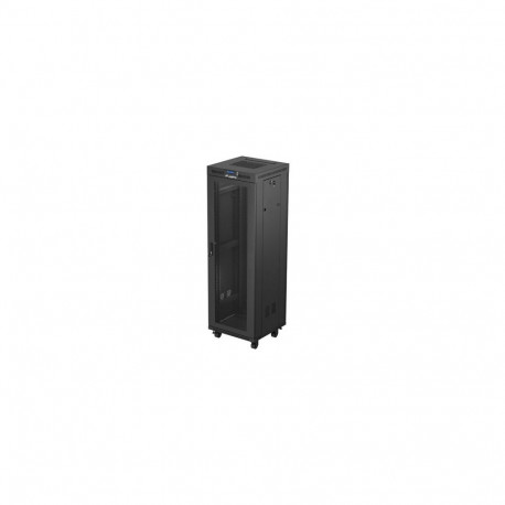 19" freestanding rack cabinet 37U 600X600 black perforated door LCD LANBERG (flat pack)