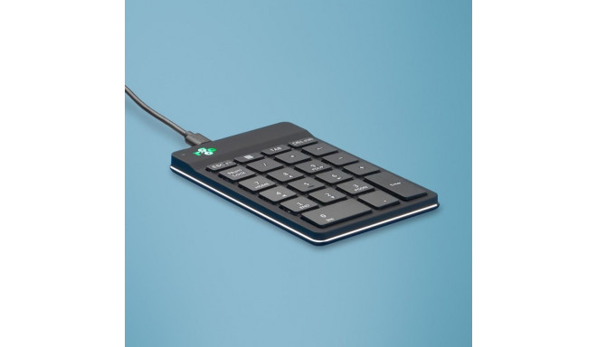 R-Go Tools Numeric keypad R-Go Numpad Break, ergonomic numeric keypad with break software, wired, bl