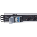 Intellinet 19" 1.5U rackmount 6-ne toitejaotur - saksa tüüp, topelt õhulülitiga, ilma ülepingekaitsm