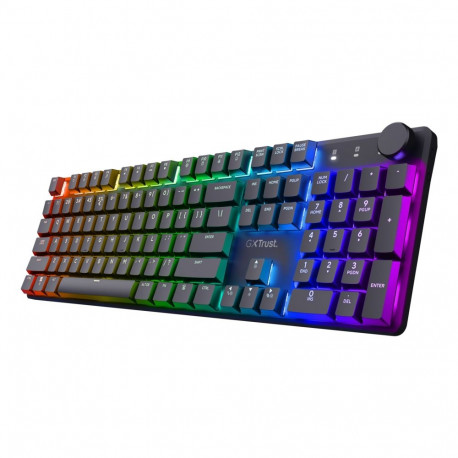 Trust mänguklaviatuur GXT 868 Torix USB-, RF- ja Bluetooth-ühendusega QWERTY US-inglise, must