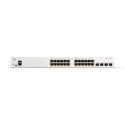 Cisco Catalyst 1300-24P-4G hallatav lüliti, 24-port GE, PoE, 4x1GE SFP, piiratud eluaegne kaitse (C1