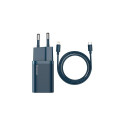 Baseus Super Si Power laadija USB-C to Lightning kaabliga 20W sinine