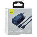 Baseus Super Si Power laadija USB-C to Lightning kaabliga 20W sinine
