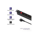Qoltec Power Strip for 1U RACK cabinet 8 Schuko outlets (2m) black