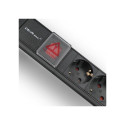 Qoltec Power Strip for 1U RACK cabinet 8 Schuko outlets (2m) black