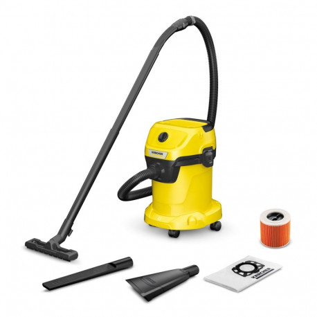 KARCHER universaalne tolmuimeja WD 3 V-17/4/35 koos otsakutega 17l 1000W (1.628-124.0), must, kollan