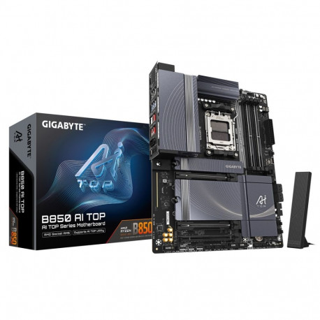 GIGABYTE B850 AI TOP Motherboard - AMD Ryzen 9000 Series CPUs, 16+2+2 Phases Digital VRM, up to 8600