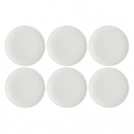 Momenti 6-osaline koogitaldrikute komplekt, valge, 18cm
