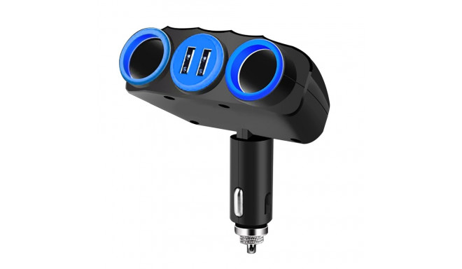 Vakoss TP-3268K 2xUSB sigaretisüütaja pesa jagaja