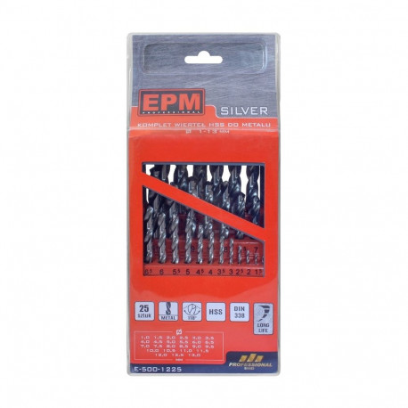 Set of HSS drills for metal 1-13mm 25pcs