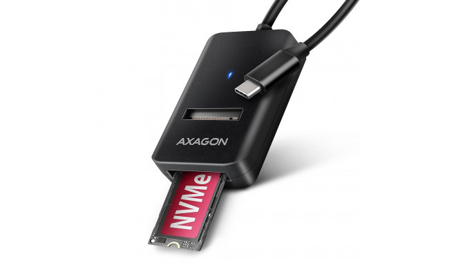 Axagon ADM2-CM USB-C 10Gbps - M.2 NVMe & SATA SSD adapter, 10cm USB-C kaabel