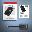 Axagon ADM2-CM USB-C 10Gbps - M.2 NVMe & SATA SSD adapter, 10cm USB-C kaabel