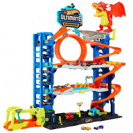 Hot Wheels City Ultimate Garage mängukomplekt “Let’s Race” 2 mänguautoga ja hoiustamisvõimalusega ül