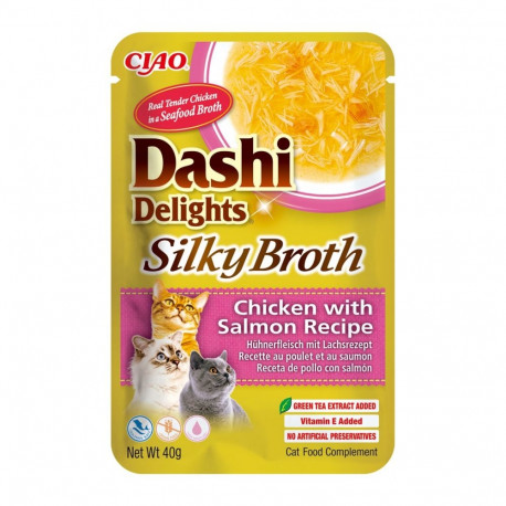 INABA CAT Dashi Delights siidine puljong kana lõhega kassimaius 40g