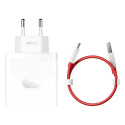 OnePlus SUPERVOOC USB-A laadija + USB-A / USB-C kaabel 100W valge