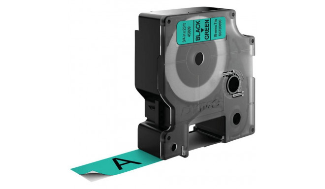 DYMO D1 Standard - must rohelisel - 19mm