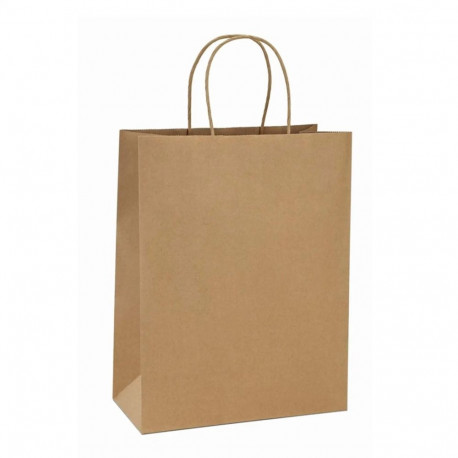 BSTech Paper Bag, gift, brown handle. 260x170x310. Set of 25 pcs. 120 gsm.
