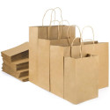 Paper bag with handle BSTech 260x170x310 mm 120 g/m² 25 pcs. Brown