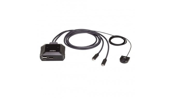 ATEN 2-Port USB-C 4K DisplayPort KVM-lüliti kaugpordi valijaga