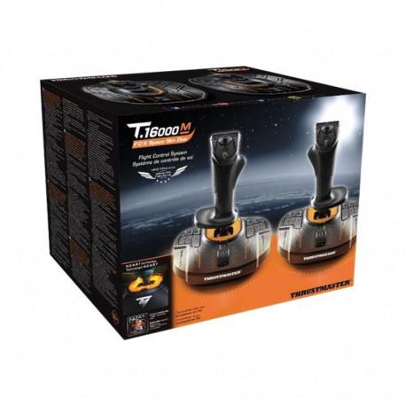 Thrustmaster lennujuhtkang T.16000M FCS SPACE SIM DUO USB analoog-/digitaalne PC, must, oranž