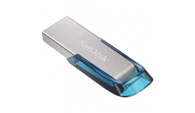 SanDisk Ultra Flair USB-mälupulk 64 GB USB Type-A 3.2 Gen 1 (3.1 Gen 1) sinine, hõbedane
