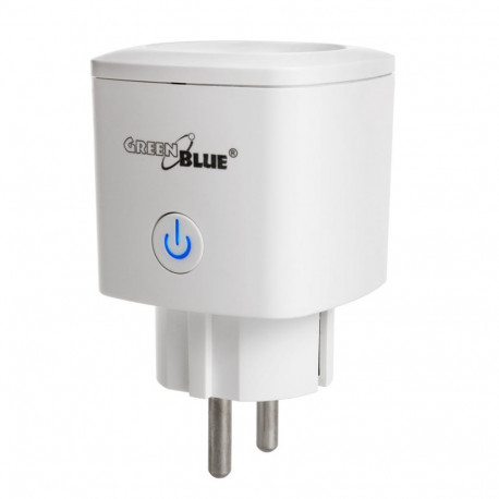 GreenBlue WiFi kaugjuhitav pistik, Android/iOS/Alexa/Google Home, energiatarve, taimer, max 3680W, t