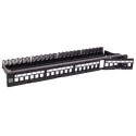 Techly Modular Patch Panel 24 Places UTP with Removable Modules 1 Unit Black