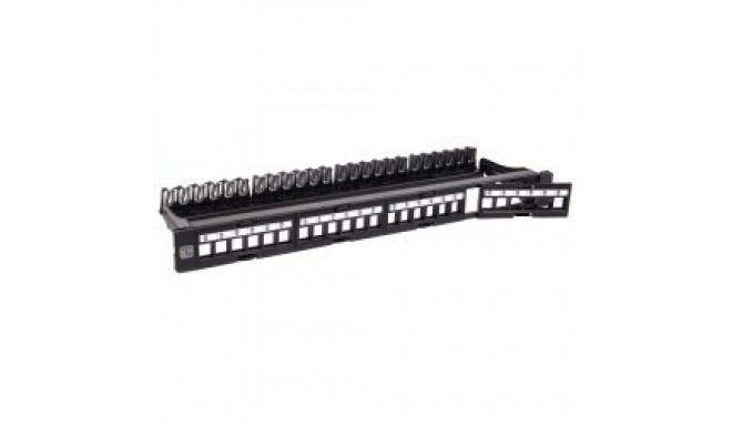 Techly Modular Patch Panel 24 Places UTP with Removable Modules 1 Unit Black