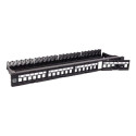 Techly Modular Patch Panel 24 Places UTP with Removable Modules 1 Unit Black
