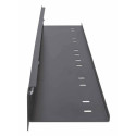 Intellinet 19" Cable Entry Panel with Cable Tray 2-Pack, with Brush, 1U, Black, 2pcs in a Box