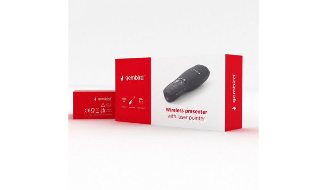 Gembird *Wireless presenter with laser pointer 660 nm 10 m Black