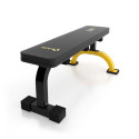 HMS Fitness L8012 Flat weight training bench Gym, Home Black, Yellow