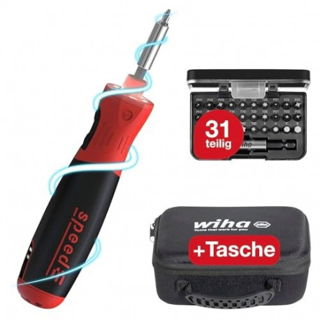 Speede® PocketDrive elektriline kruvikeeraja bittide kassetiga ja kotiga