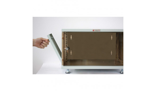 Techly 19" seinapaigaldatav võrguvõrk 9U 600 mm, must, kokkupandud I-CASE ER-1009B60