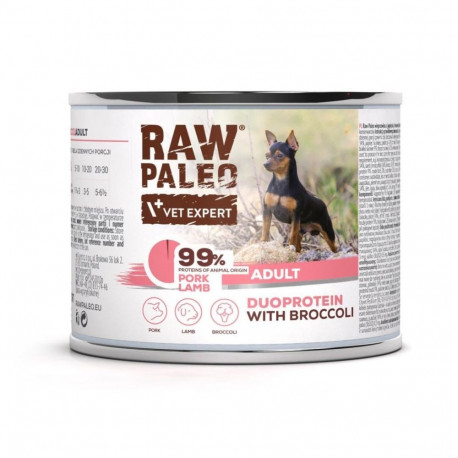 VETEXPERT Raw Paleo Duoprotein Pork & Lamb Adult - wet dog food - 200g