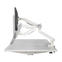 Lauakinnitus monitorile LED/LCD 17-32" ART L-19GD gaasvedrustusega 2-9 kg 2x USB 3.0 Valge