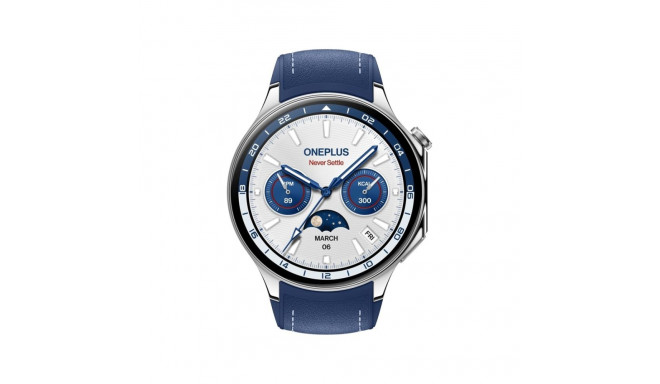 OnePlus Watch 2 3.63 cm (1.43") AMOLED digitaalne 466 x 466 pikslit puuteekraan nordic blue Wi-Fi GP