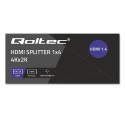 Qoltec 51798 Aktiivne HDMI Jagaja 4 x HDMI 4K x 2K | 3.4Gb/s